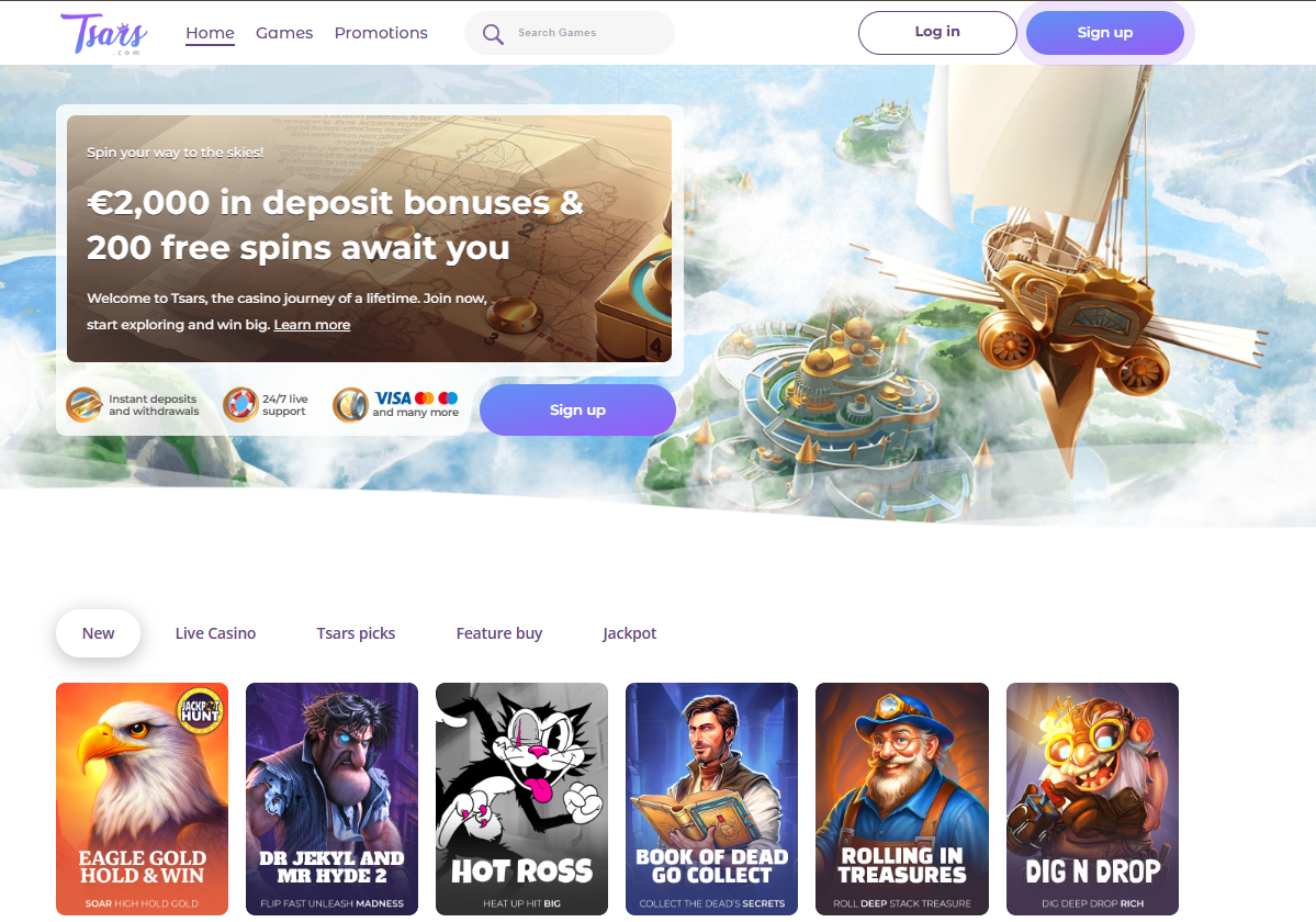 Casino website design featuring vibrant graphics and user-friendly navigation for an engaging online gaming experience.